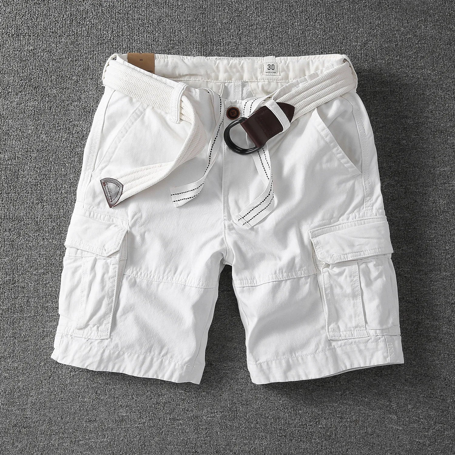 VALENTINI™ | Pantaloncini cargo in cotone da uomo con cintura