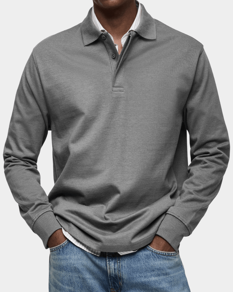 VALENTINI™ | Polo in cotone a maniche lunghe