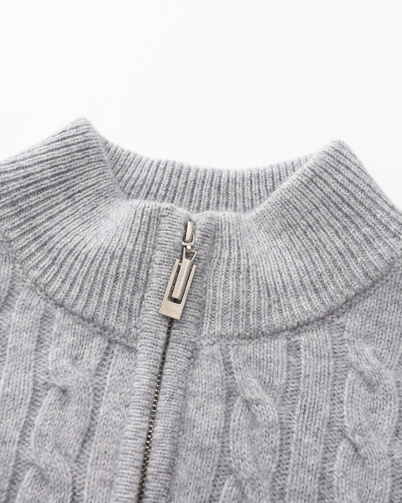 VALENTINI™ | CARDIGAN CON ZIP A METÀ