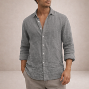 VALENTINI™ | Camicia in lino a collo aperto