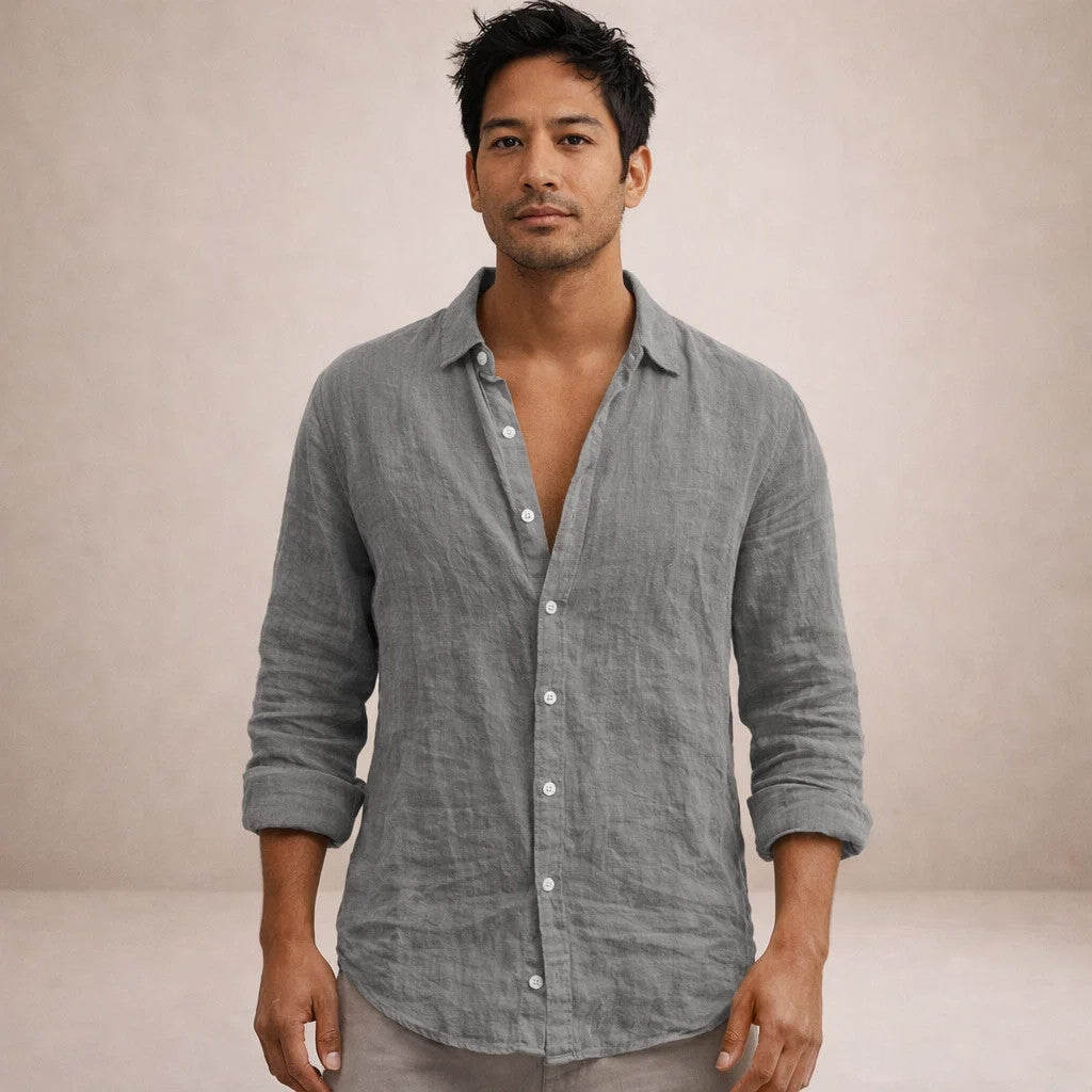 VALENTINI™ | Camicia in lino a maniche lunghe