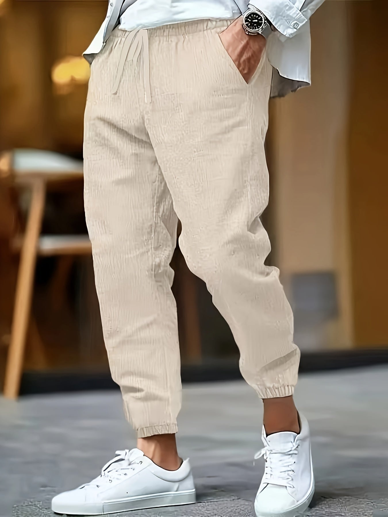 VALENTINI™ | Pantaloni da uomo in lino a vita alta