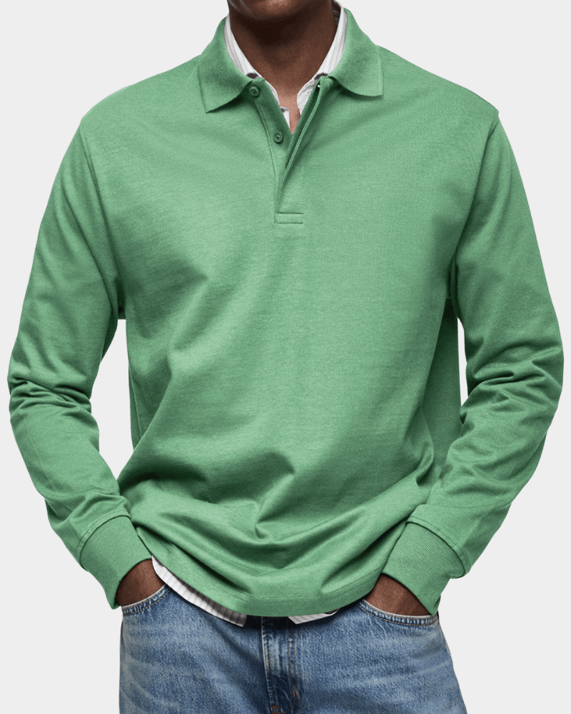 VALENTINI™ | Polo in cotone a maniche lunghe