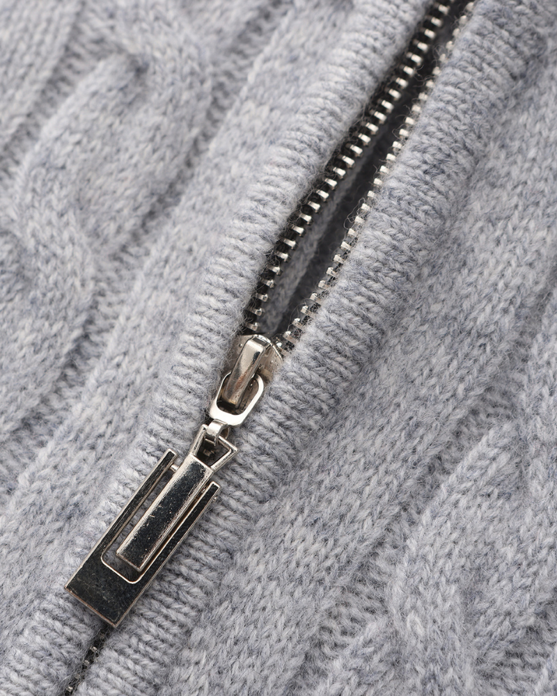 VALENTINI™ | CARDIGAN CON ZIP A METÀ