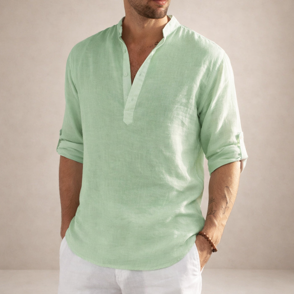 VALENTINI™ | Camicia con colletto alto