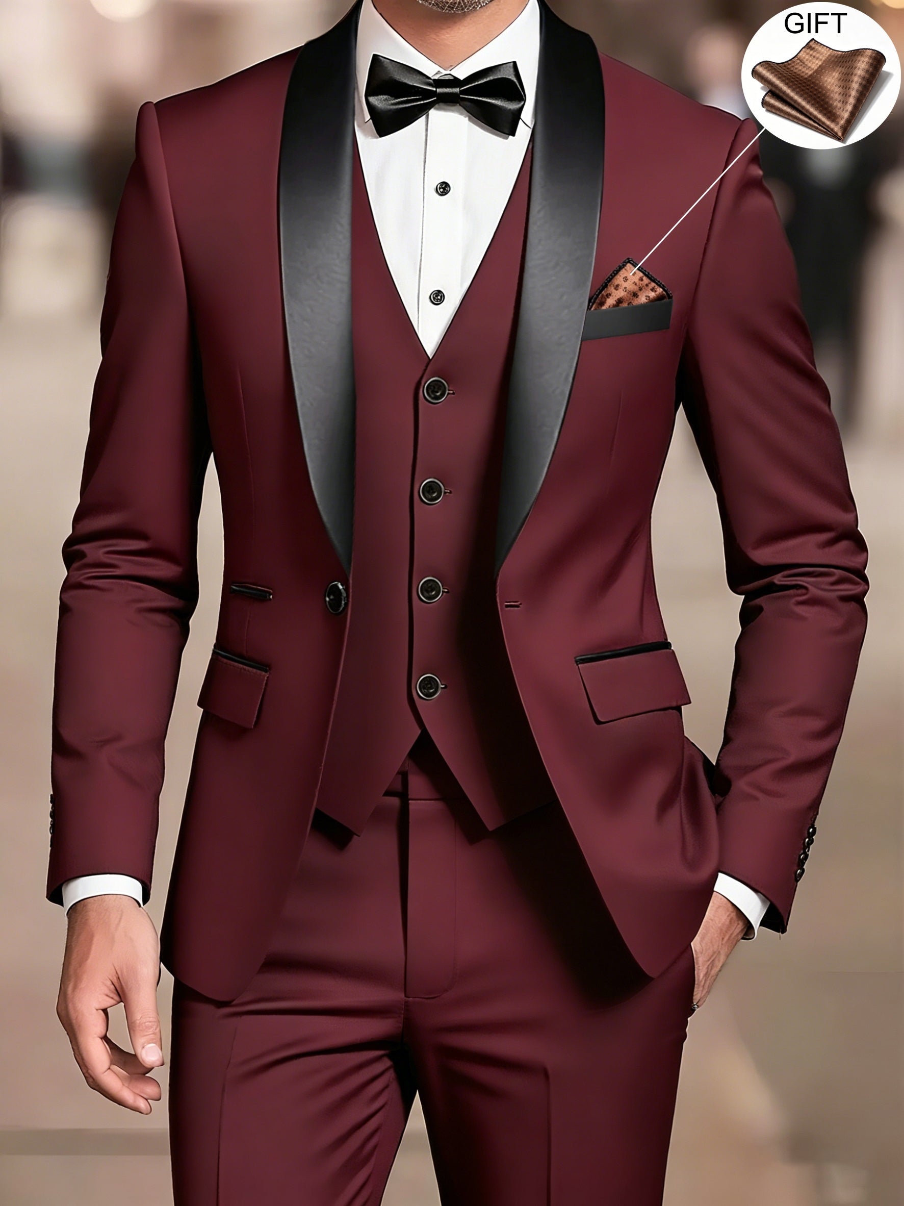 VALENTINI™ | Completo da uomo con reversa a scialle