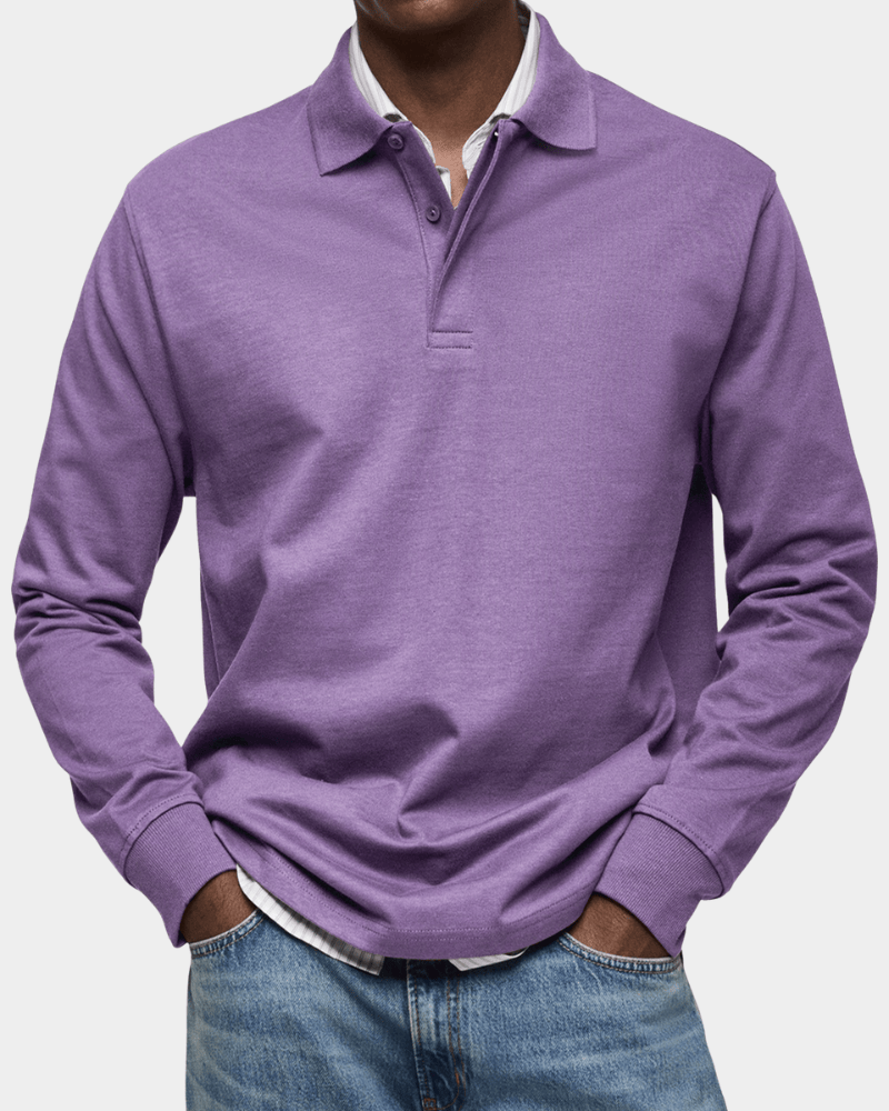 VALENTINI™ | Polo in cotone a maniche lunghe