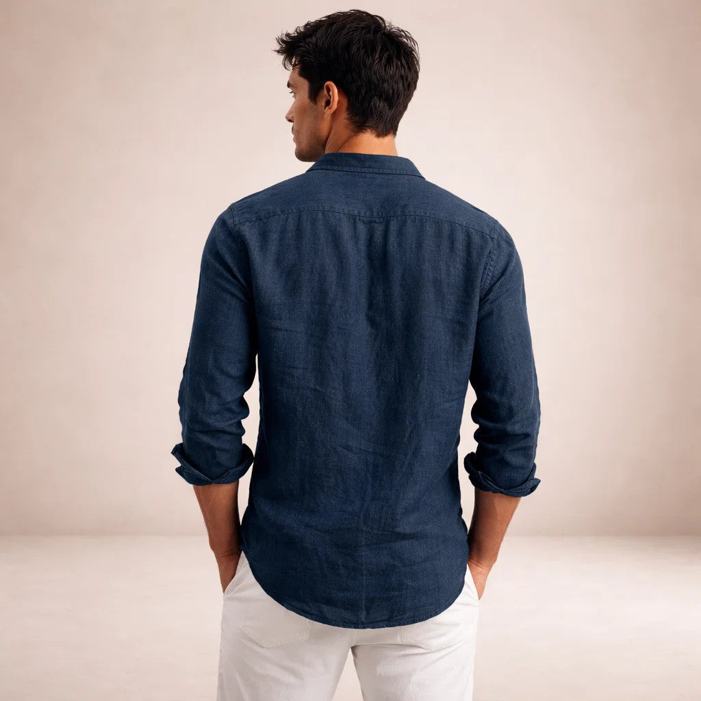 VALENTINI™ | Camicia in lino a maniche lunghe