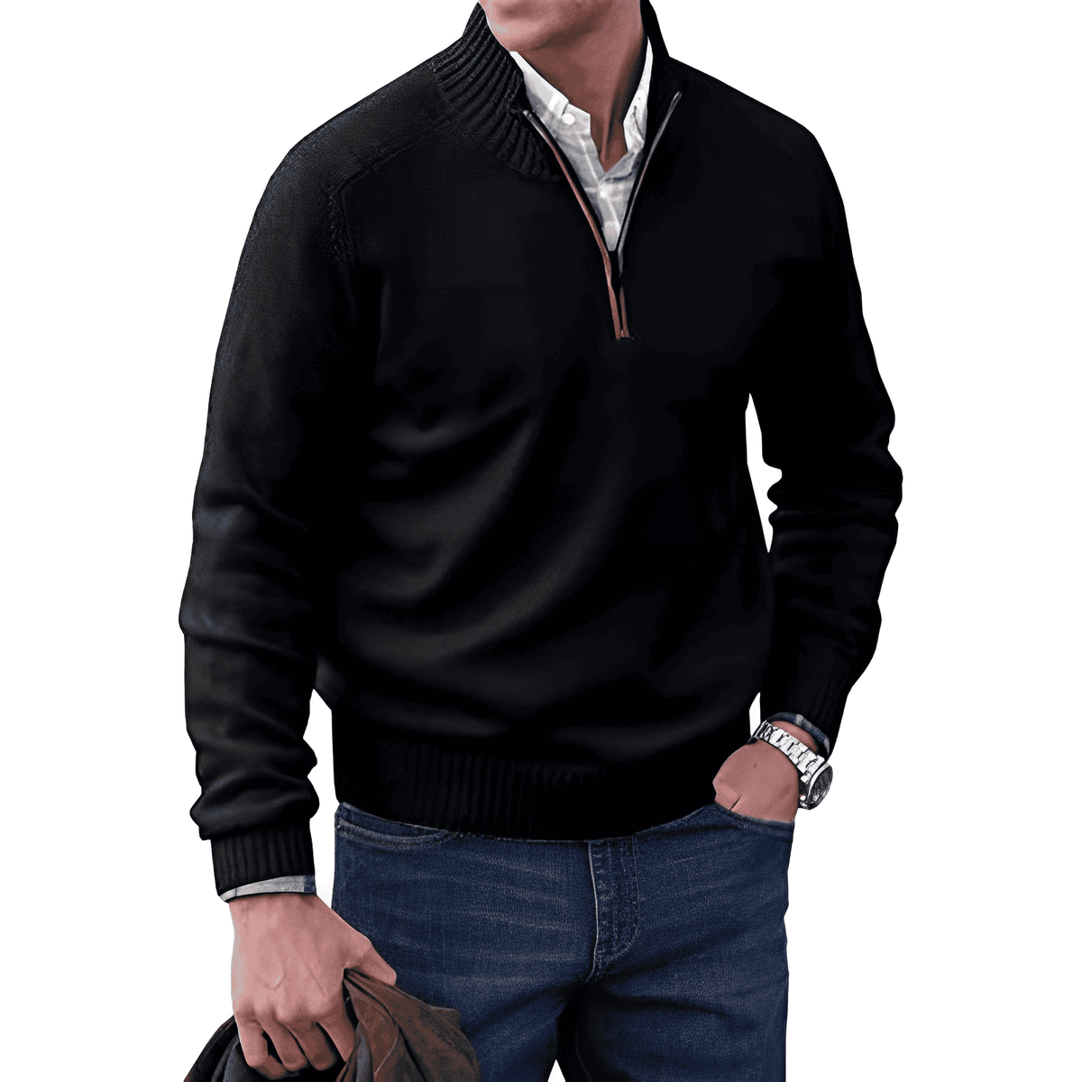 VALENTINI™ | Maglione a collo alto con cerniera
