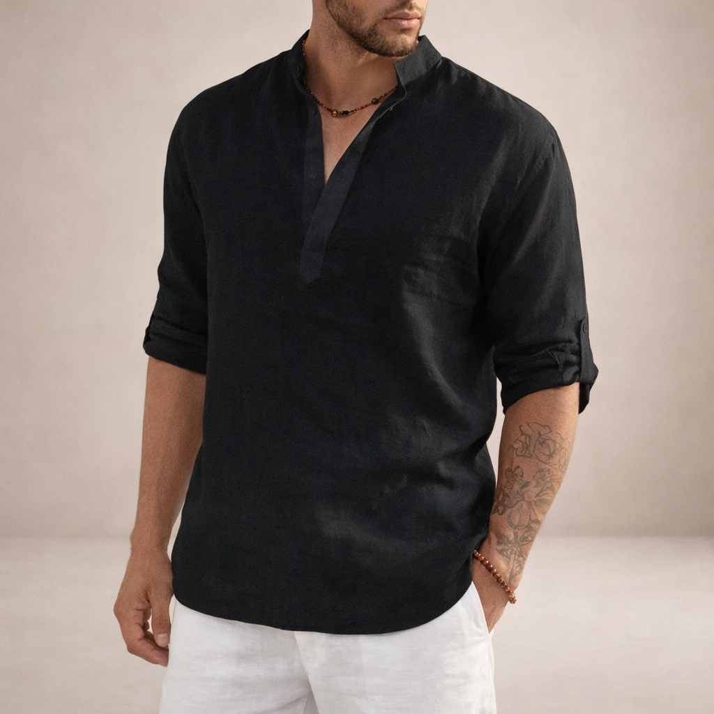 VALENTINI™ | Camicia con colletto alto