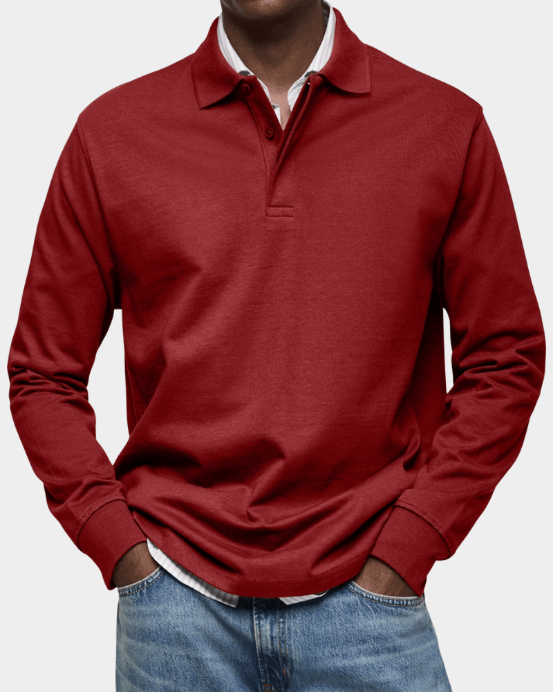 VALENTINI™ | Polo in cotone a maniche lunghe
