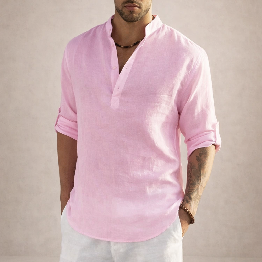 VALENTINI™ | Camicia con colletto alto