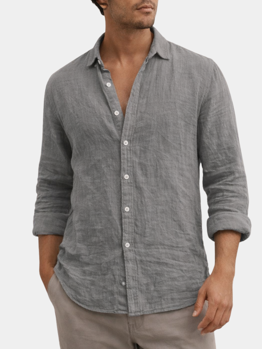 VALENTINI™ | Camicia in lino a maniche lunghe