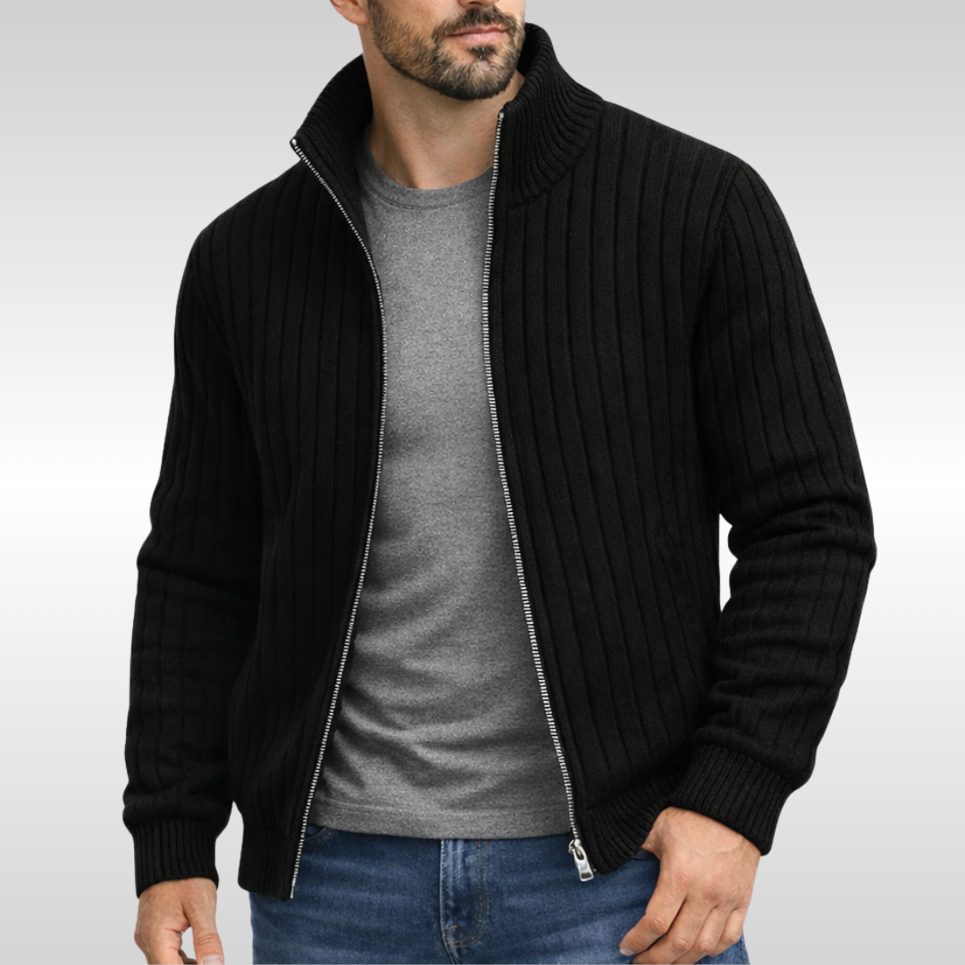 VALENTINI™ | Cardigan in maglia a coste con cerniera