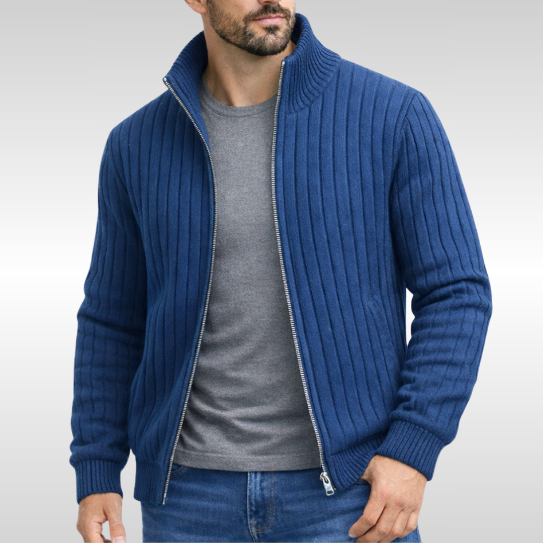 VALENTINI™ | Cardigan in maglia a coste con cerniera