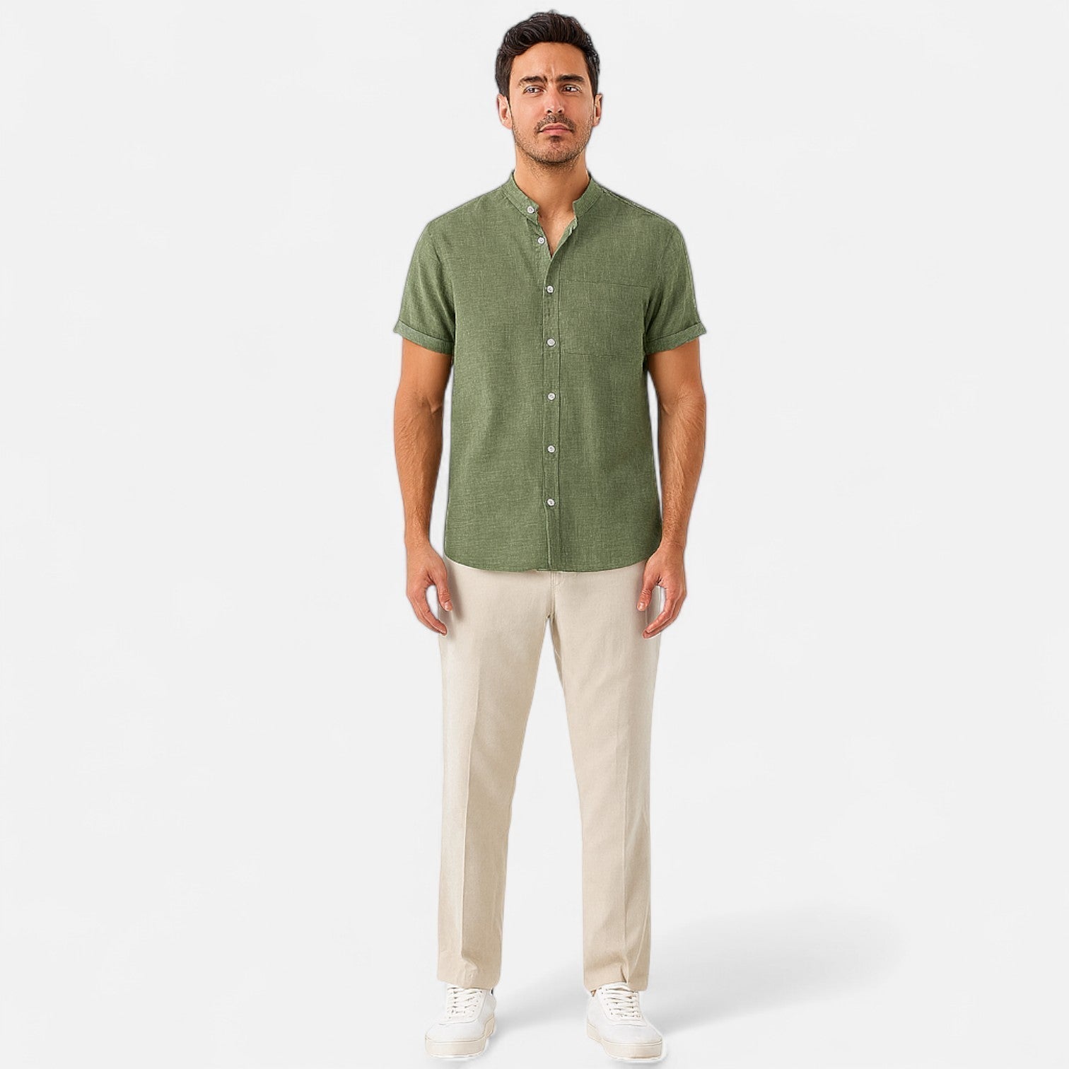 VALENTINI™ | Camicia a collo mandarino