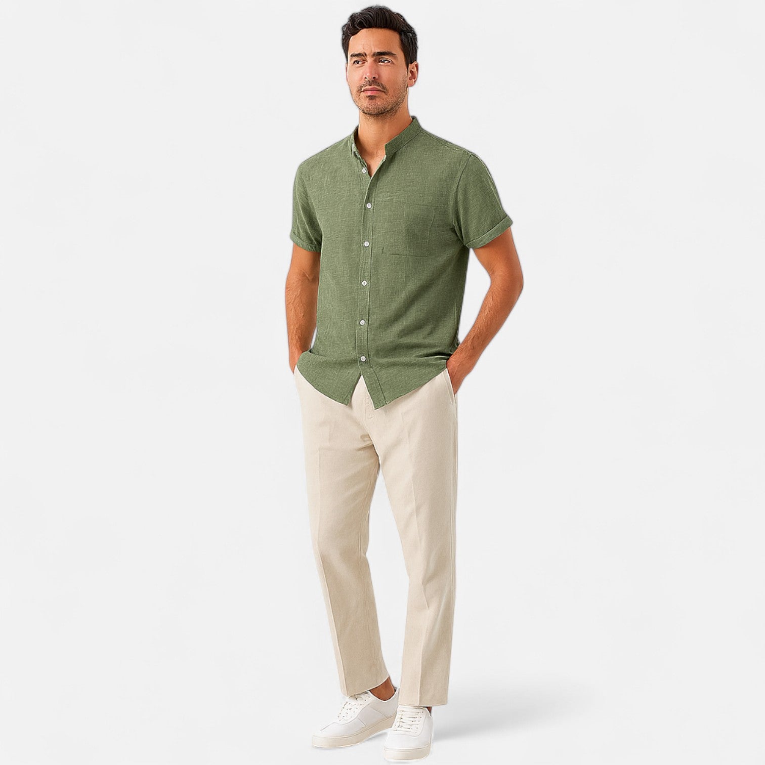VALENTINI™ | Camicia a collo mandarino