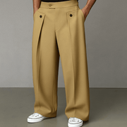 VALENTINI™ | Pantaloni a pieghe con bottoni