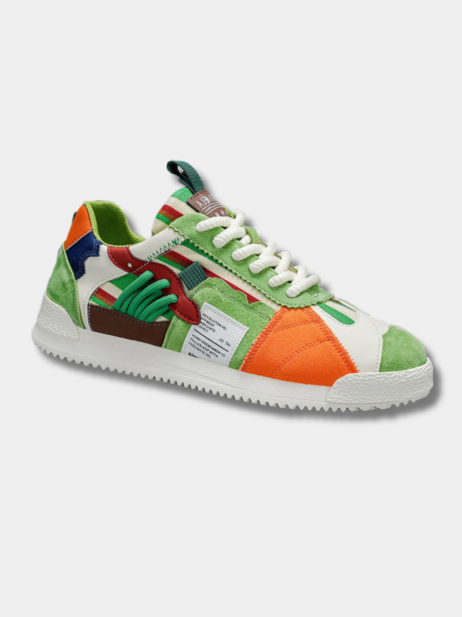 VALENTINI™ | Scarpe da ginnastica retrò a blocchi di colore