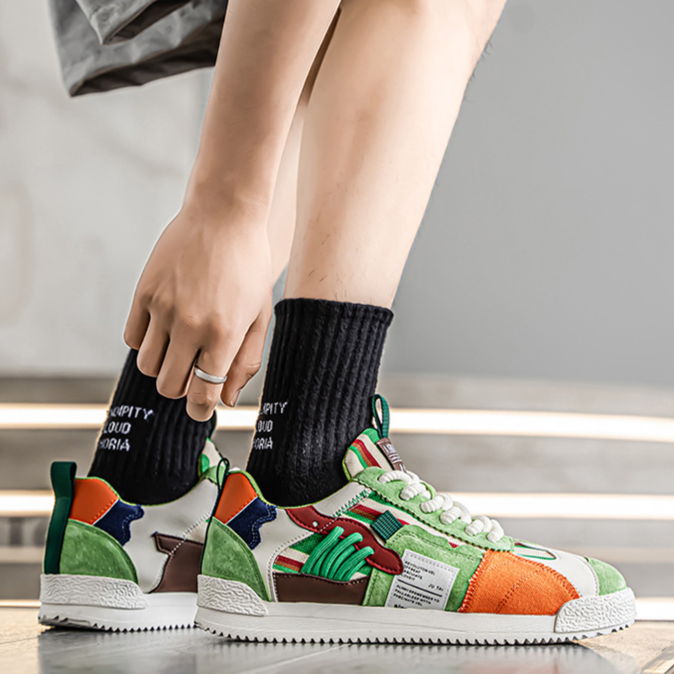 VALENTINI™ | Scarpe da ginnastica retrò a blocchi di colore