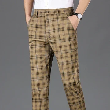 VALENTINI™ | Pantaloni da uomo in cotone a quadri