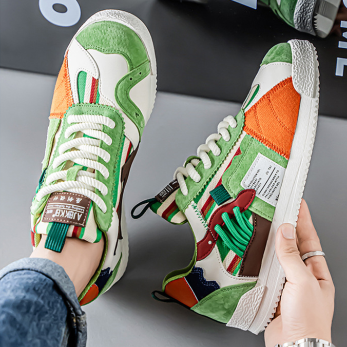 VALENTINI™ | Scarpe da ginnastica retrò a blocchi di colore