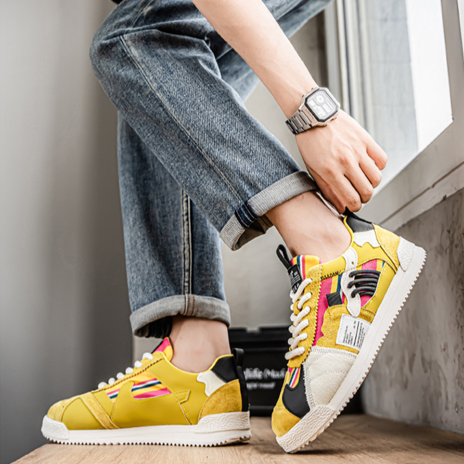 VALENTINI™ | Scarpe da ginnastica retrò a blocchi di colore
