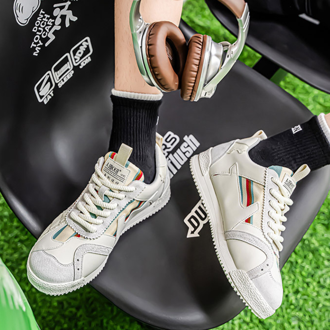 VALENTINI™ | Scarpe da ginnastica retrò a blocchi di colore