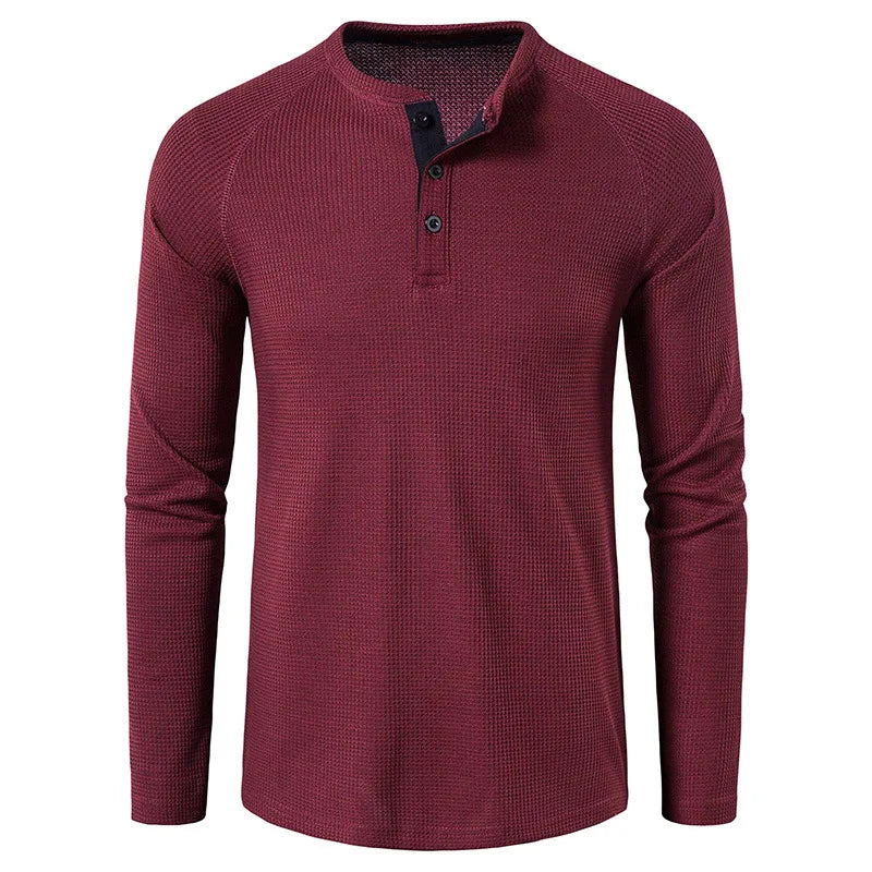 VALENTINI™ | Maglietta Henley a maglia a nido d'ape