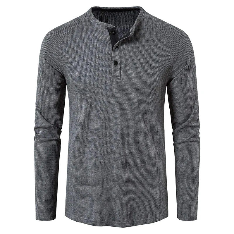 VALENTINI™ | Maglietta Henley a maglia a nido d'ape