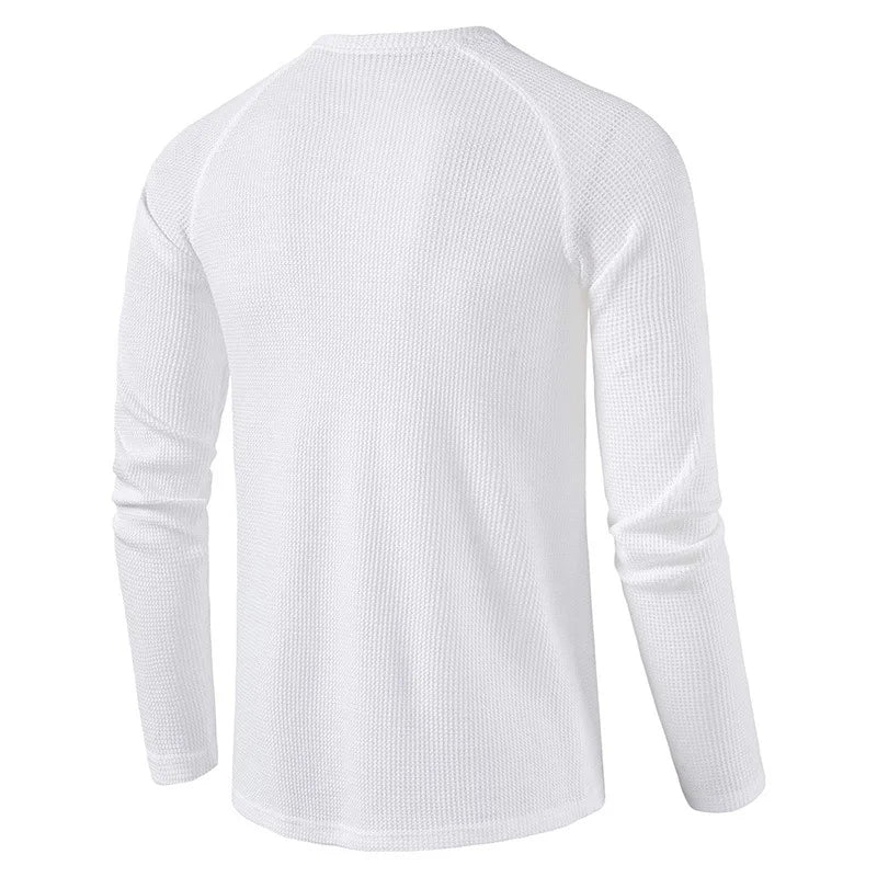 VALENTINI™ | Maglietta Henley a maglia a nido d'ape