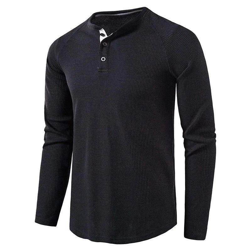 VALENTINI™ | Maglietta Henley a maglia a nido d'ape