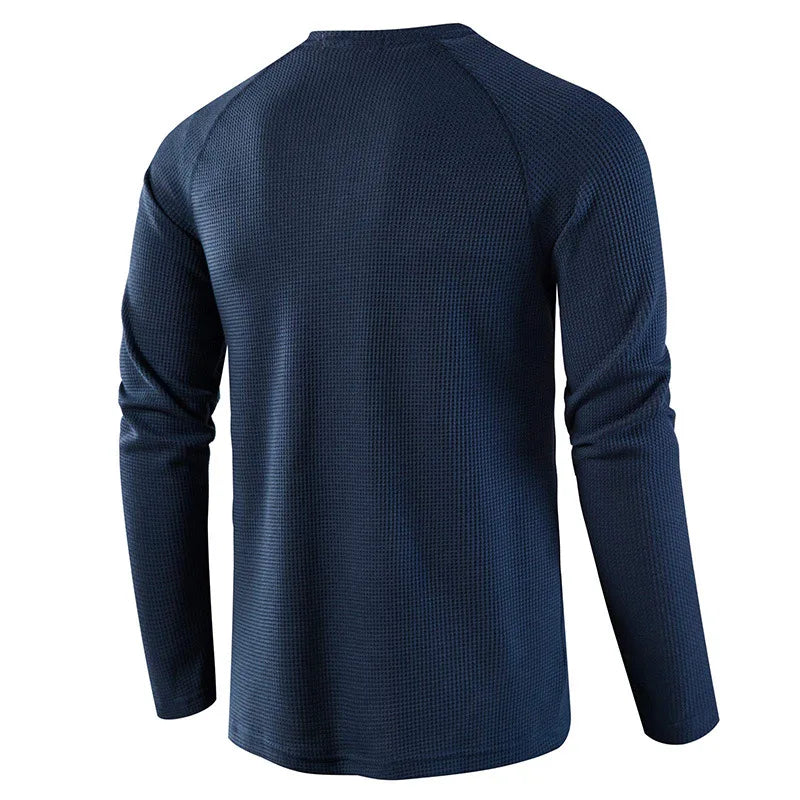 VALENTINI™ | Maglietta Henley a maglia a nido d'ape