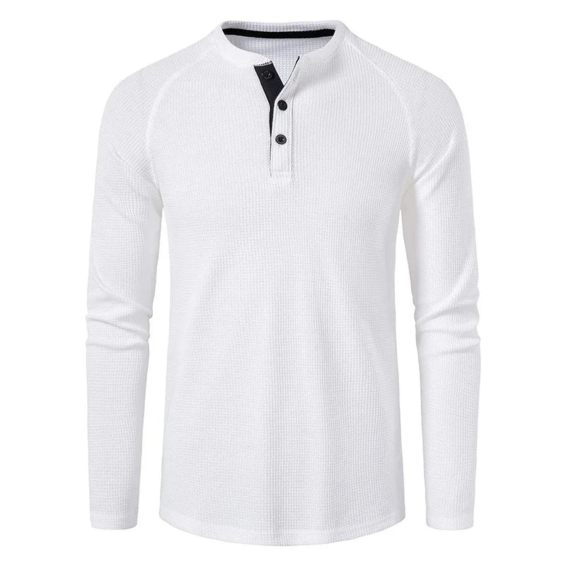 VALENTINI™ | Maglietta Henley a maglia a nido d'ape
