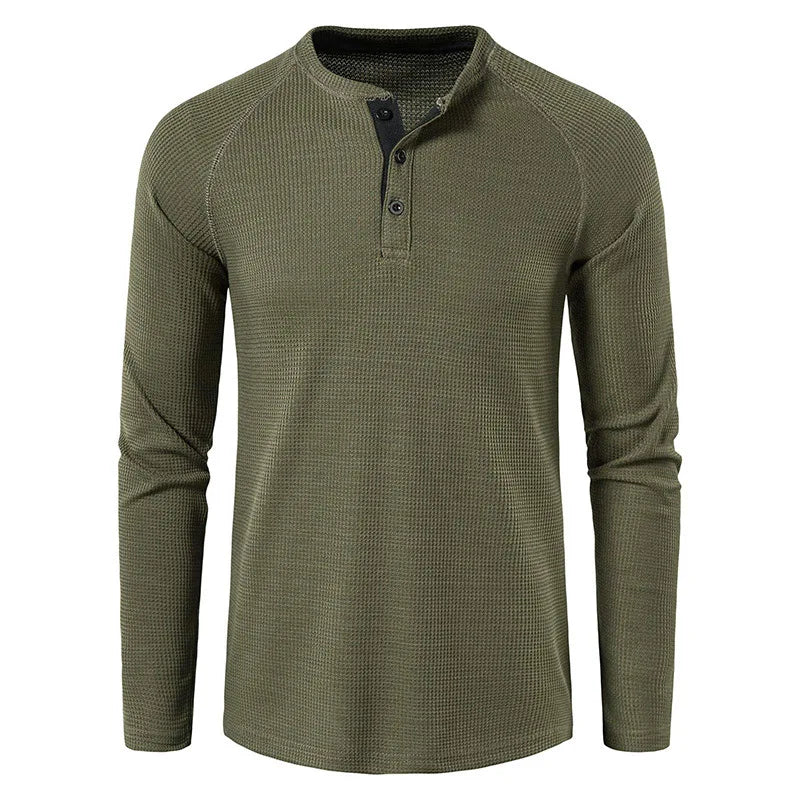 VALENTINI™ | Maglietta Henley a maglia a nido d'ape