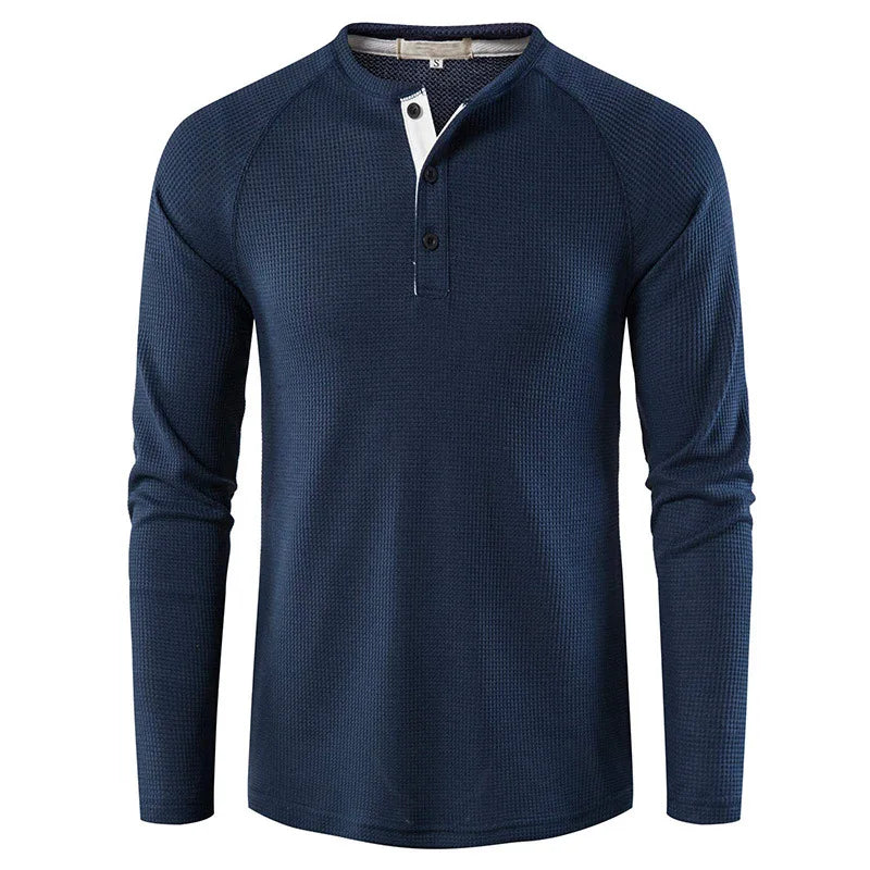 VALENTINI™ | Maglietta Henley a maglia a nido d'ape