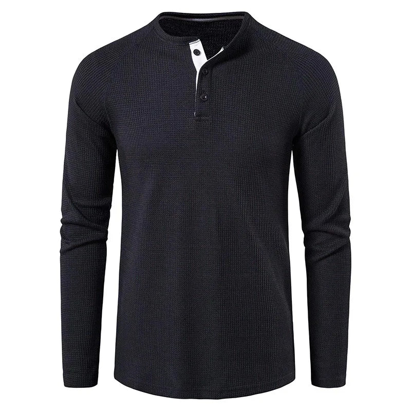 VALENTINI™ | Maglietta Henley a maglia a nido d'ape