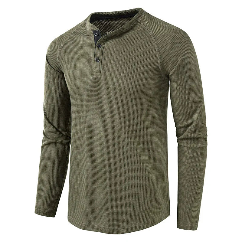 VALENTINI™ | Maglietta Henley a maglia a nido d'ape
