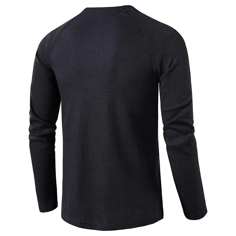 VALENTINI™ | Maglietta Henley a maglia a nido d'ape