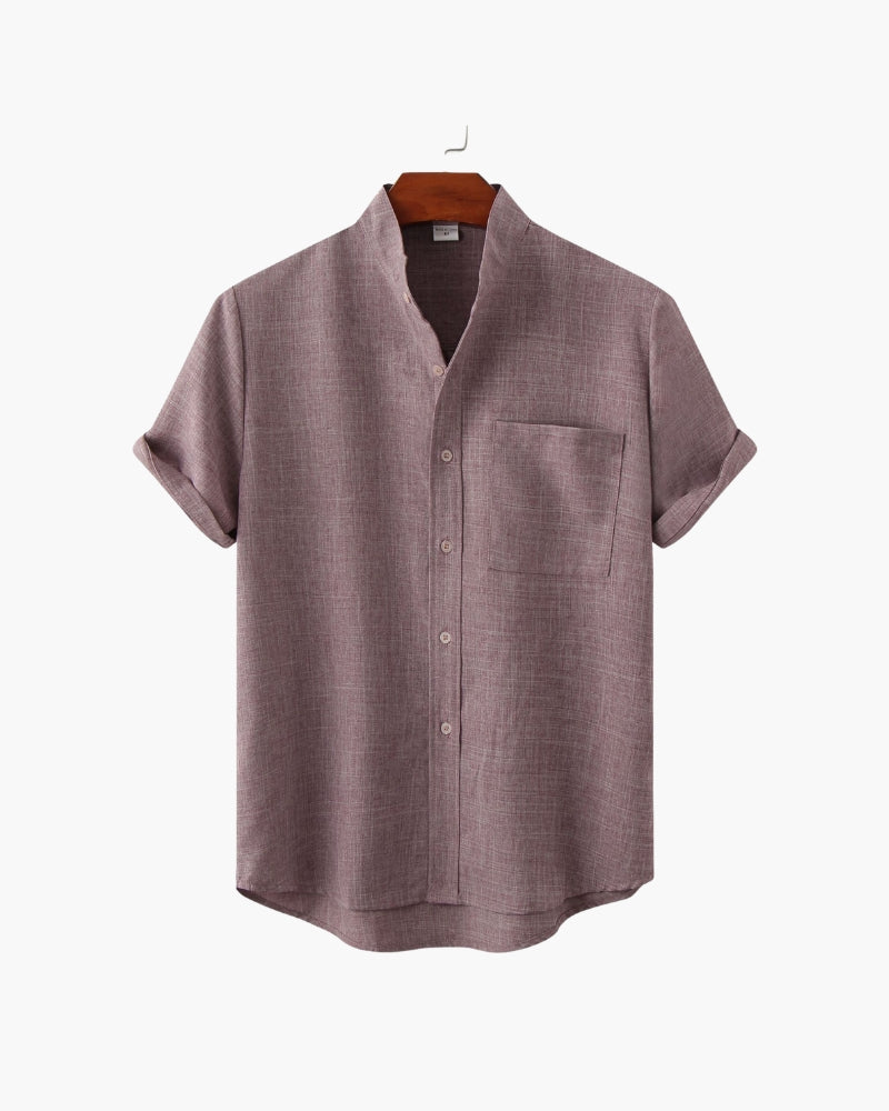 VALENTINI™ | Camicia con colletto mandarino