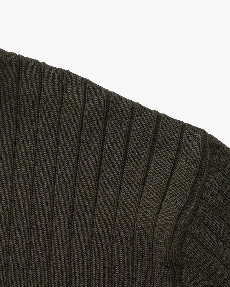 VALENTINI™ | Polo in maglia a coste con colletto classico