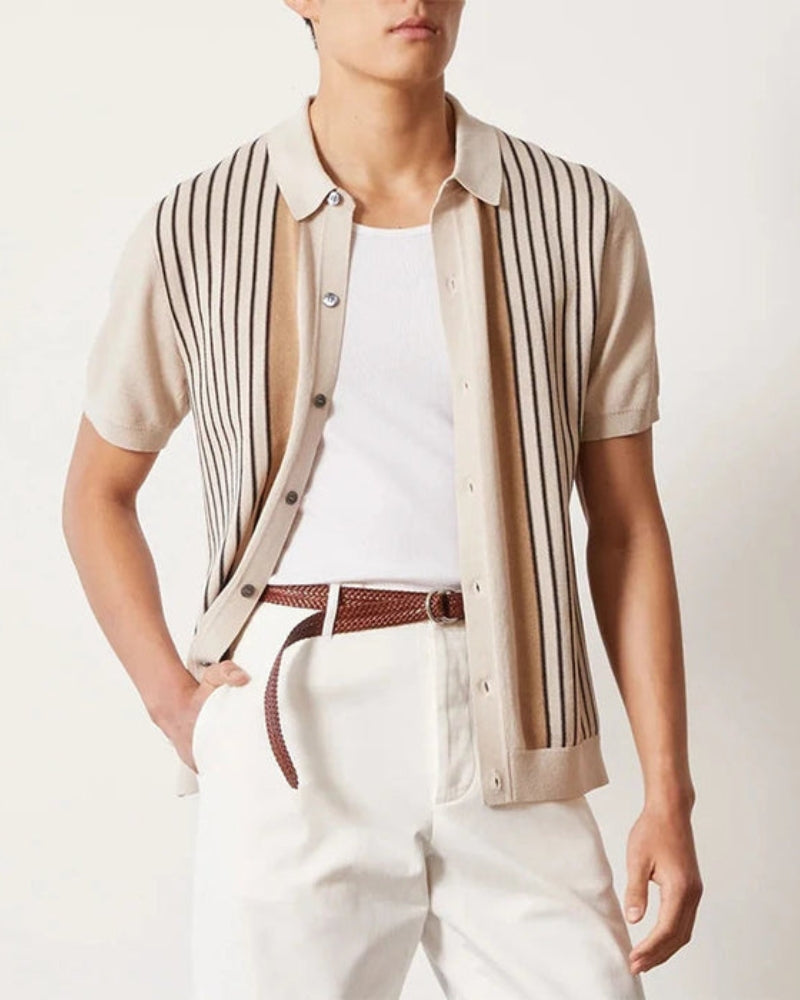 VALENTINI™ | POLO A RIGHE IN MAGLIA