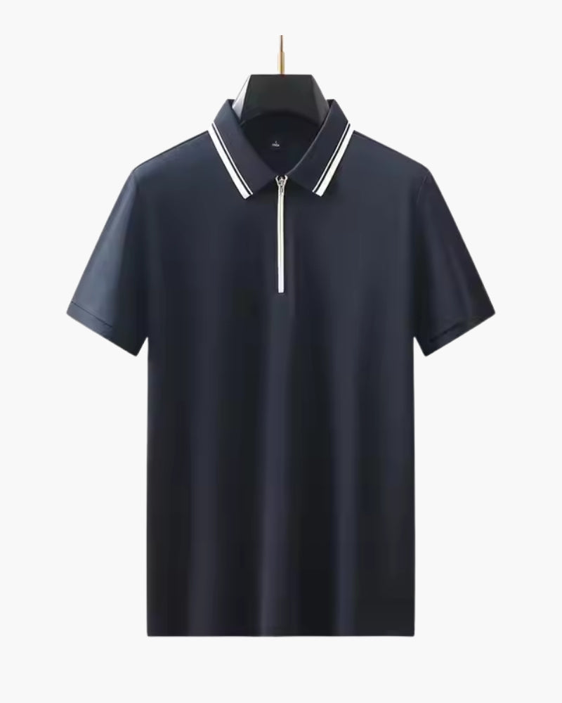 VALENTINI™ | Polo in maglia con zip al collo