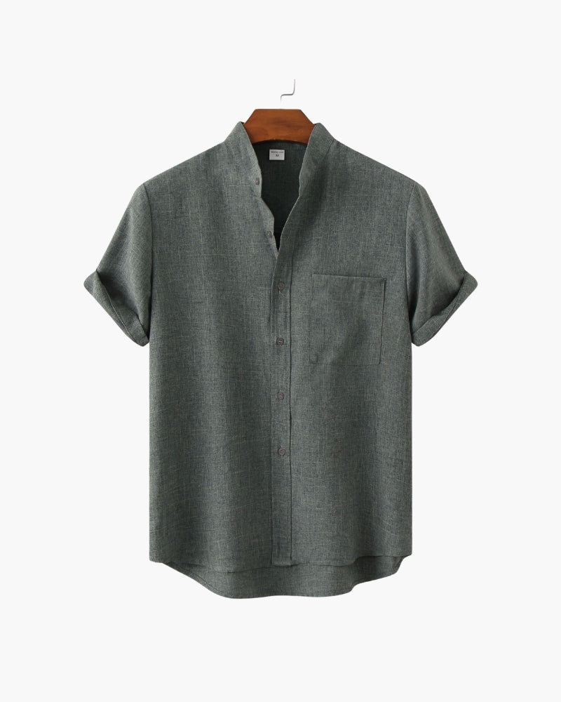 VALENTINI™ | Camicia con colletto mandarino