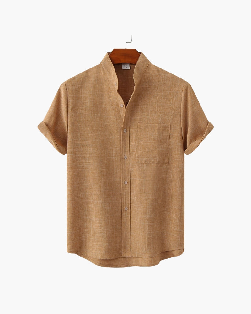 VALENTINI™ | Camicia con colletto mandarino