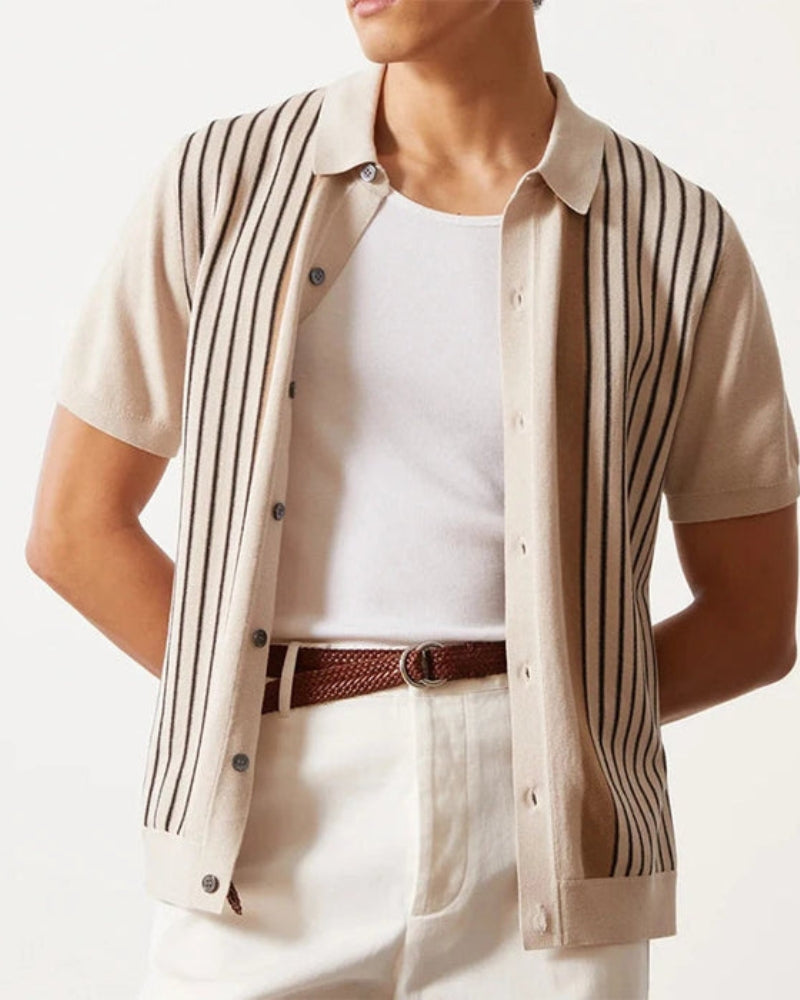 VALENTINI™ | POLO A RIGHE IN MAGLIA
