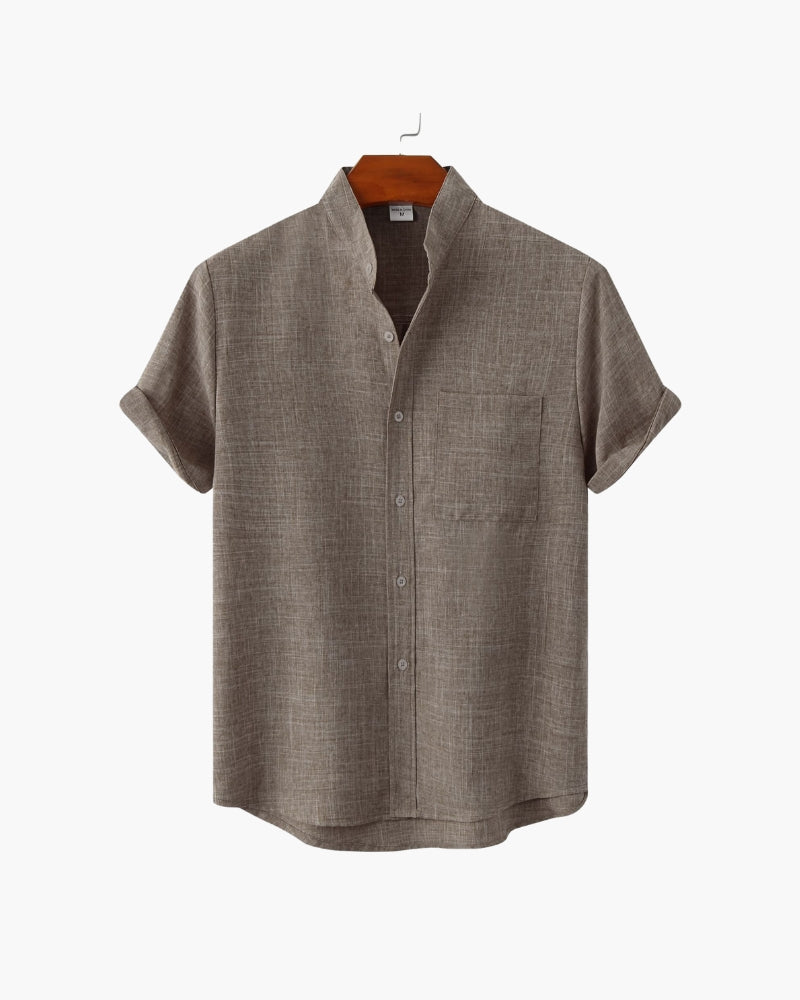 VALENTINI™ | Camicia con colletto mandarino