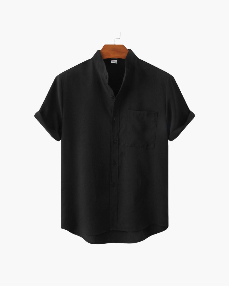 VALENTINI™ | Camicia con colletto mandarino