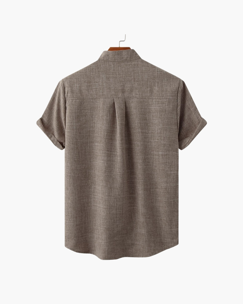 VALENTINI™ | Camicia con colletto mandarino
