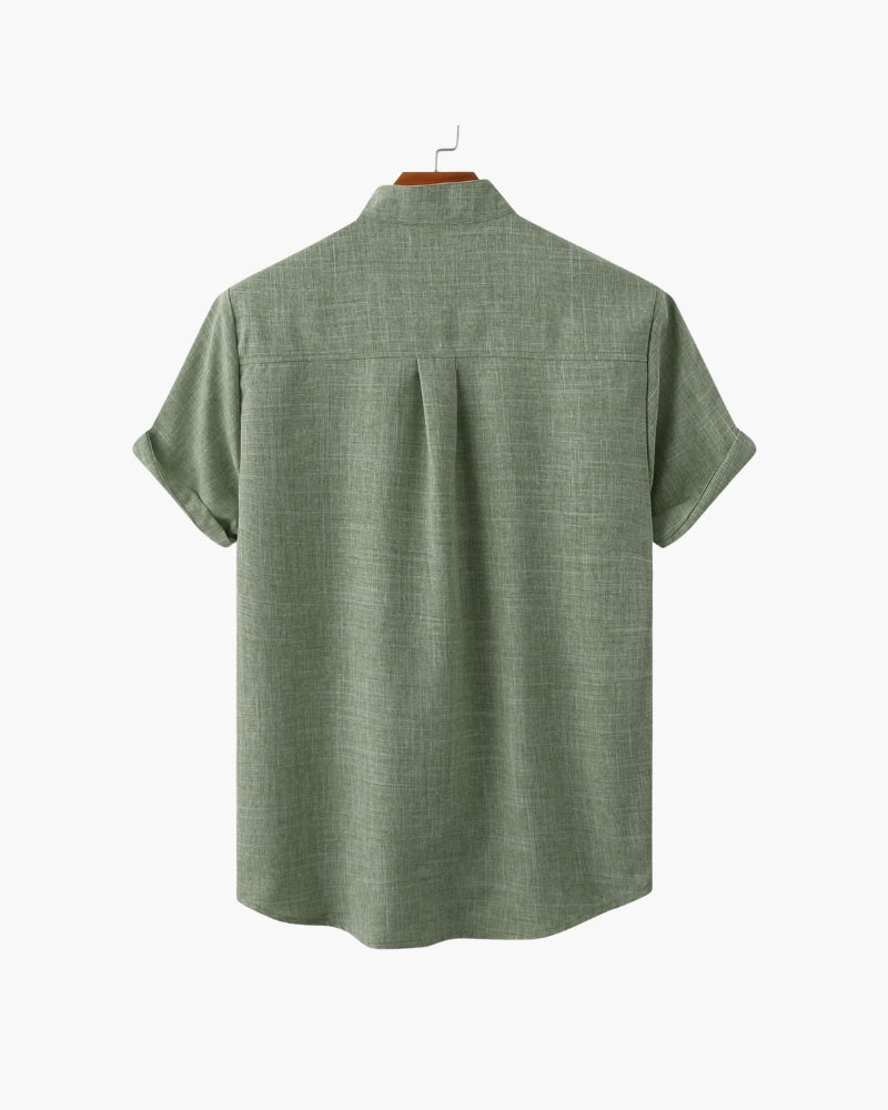 VALENTINI™ | Camicia con colletto mandarino